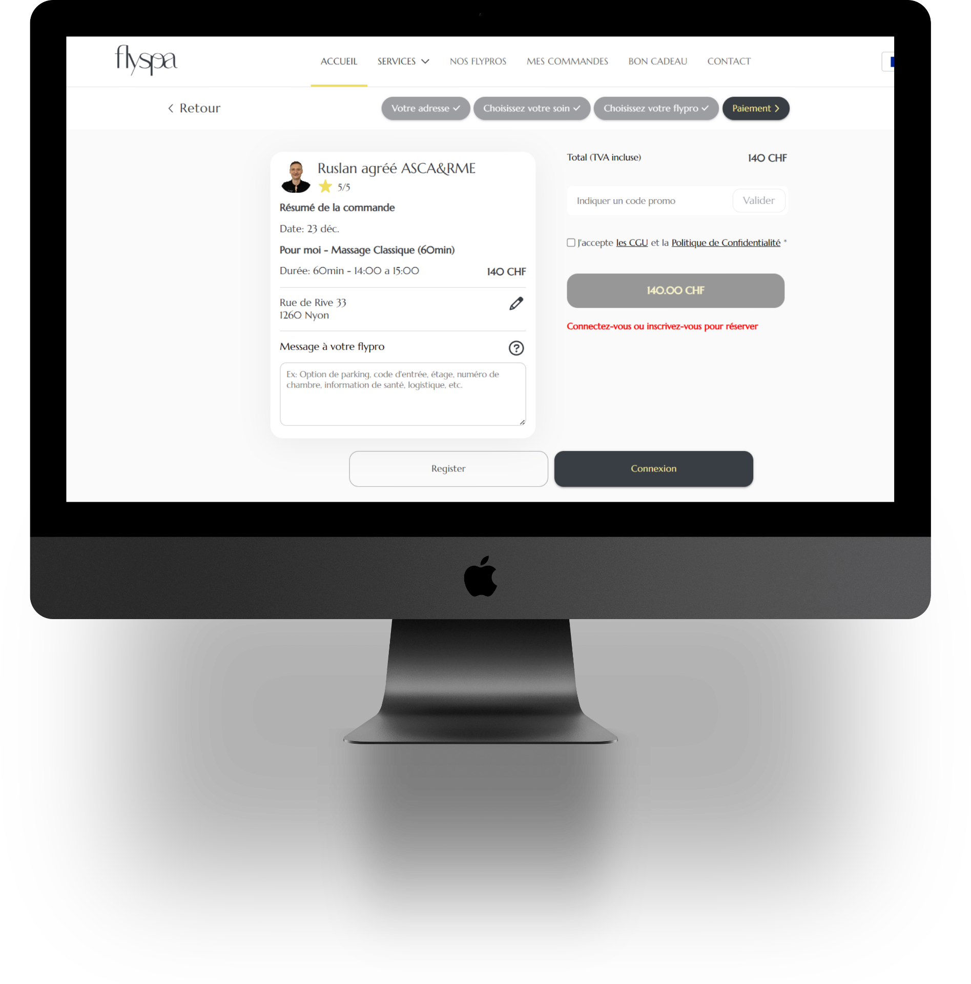 Interface de paiement - Desktop