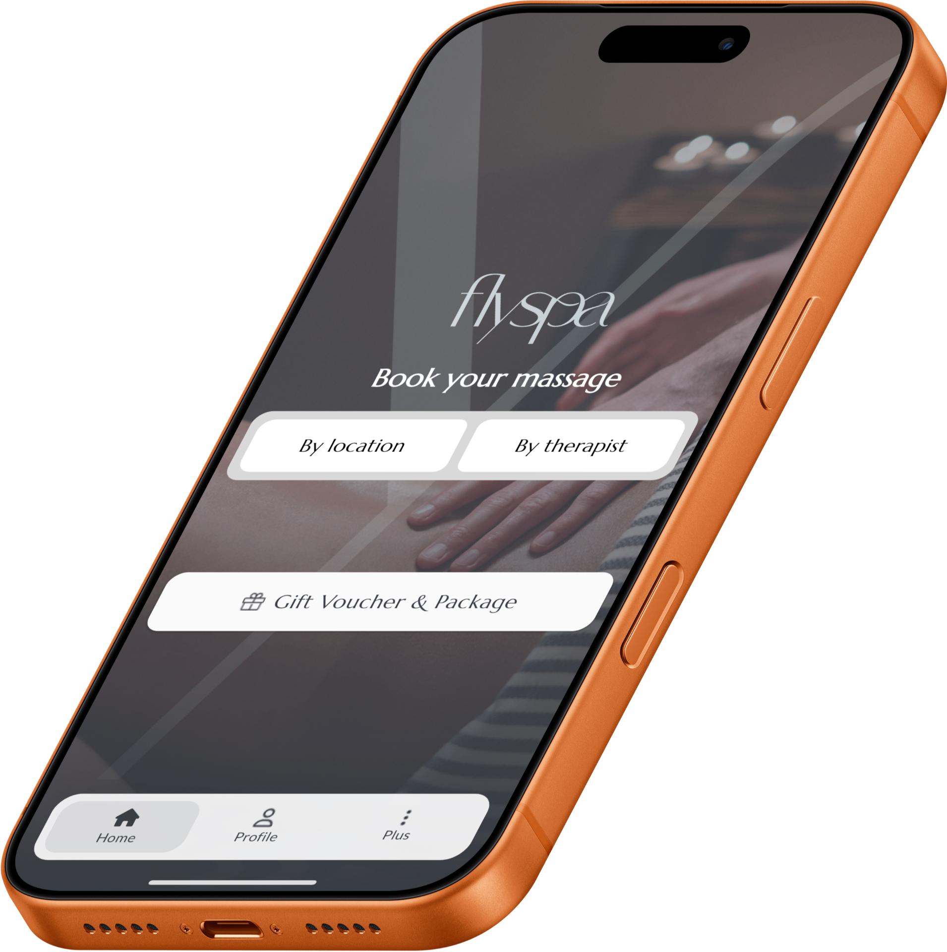 Page d'accueil - Application mobile