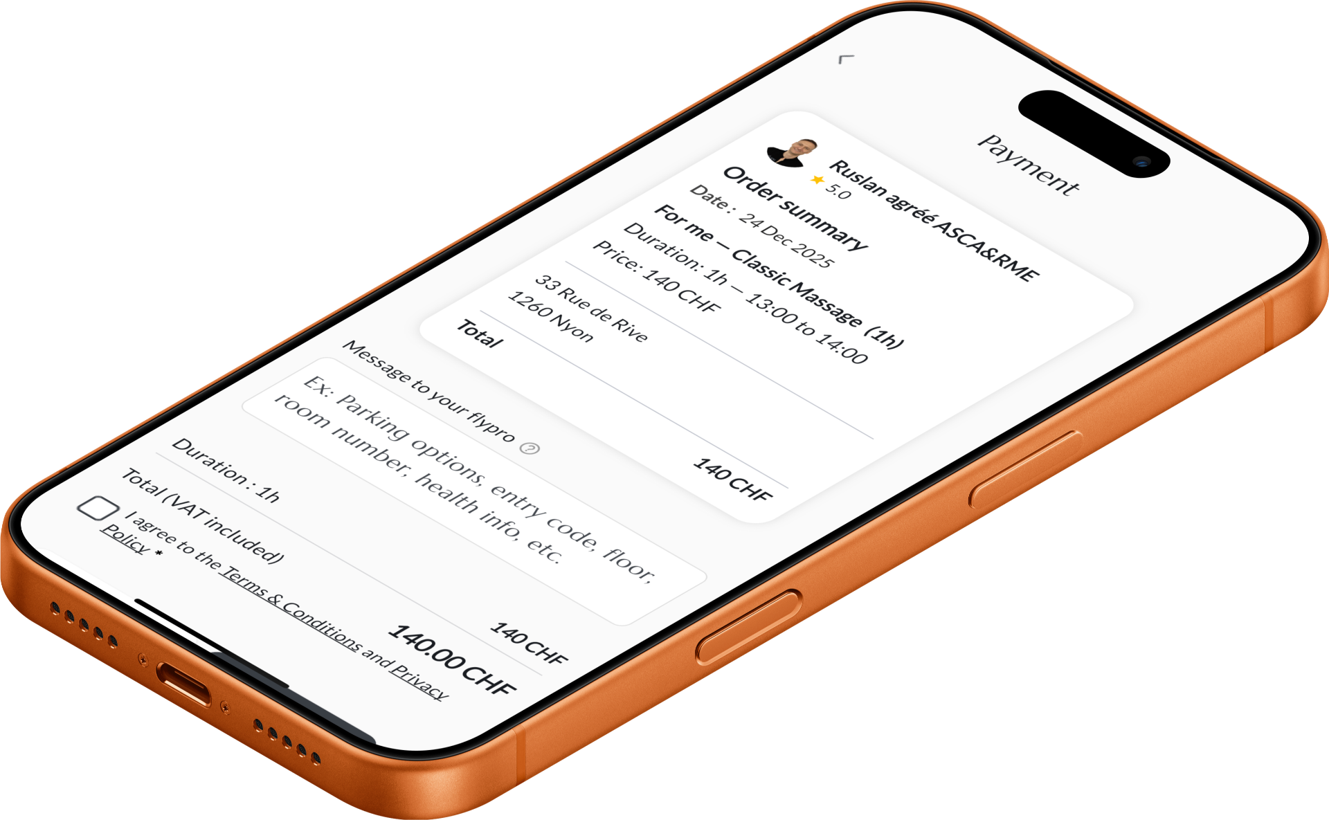 Résumé de commande - Mobile