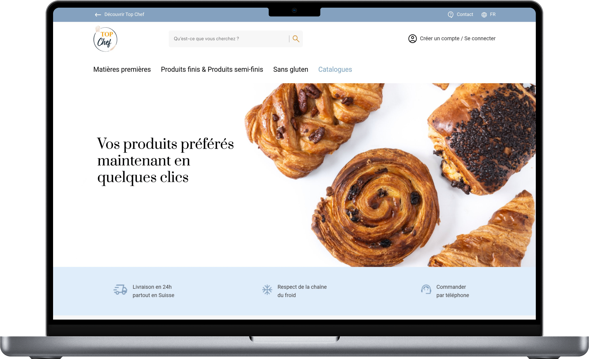 Page d'accueil e-commerce B2B