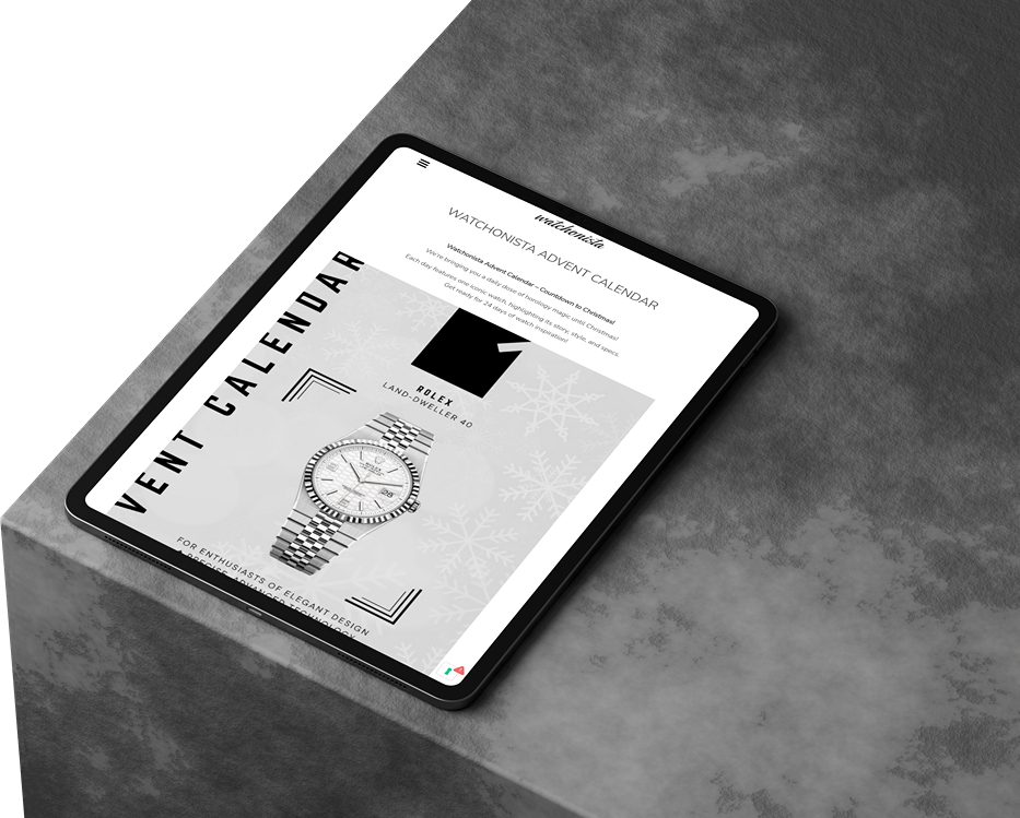 Watchonista sur iPad - Calendrier de l'Avent